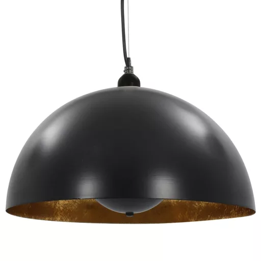 2 darab fekete-arany félgömb alakú mennyezeti lámpa 40 cm E27