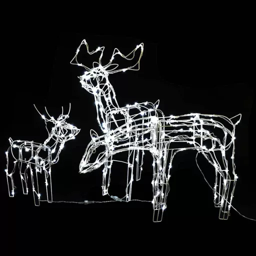 3 részes karácsonyi rénszarvasos díszvilágítás 229 LED