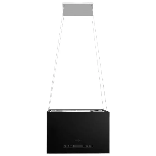 Porszórt acél LCD érintőképernyős sziget páraelszívó 55 cm