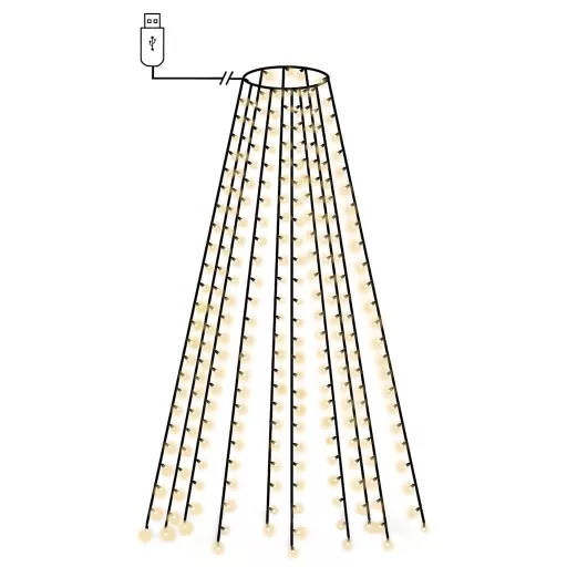 250 LED-es karácsonyi fényháló 250 cm