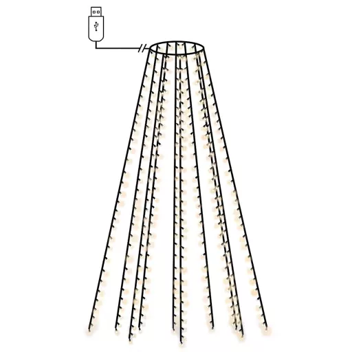 300 LED-es karácsonyi fényháló 300 cm