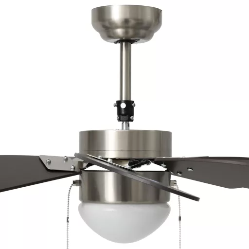 Sötétbarna mennyezeti ventilátor lámpával 76 cm