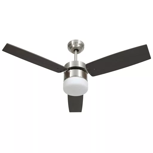 Sötétbarna mennyezeti ventilátor lámpával/távirányítóval 108 cm