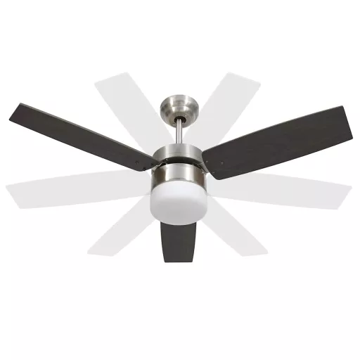 Sötétbarna mennyezeti ventilátor lámpával/távirányítóval 108 cm