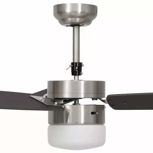 Sötétbarna mennyezeti ventilátor lámpával/távirányítóval 108 cm