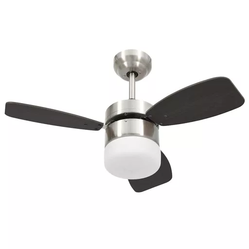 Sötétbarna mennyezeti ventilátor lámpával/távirányítóval 76 cm