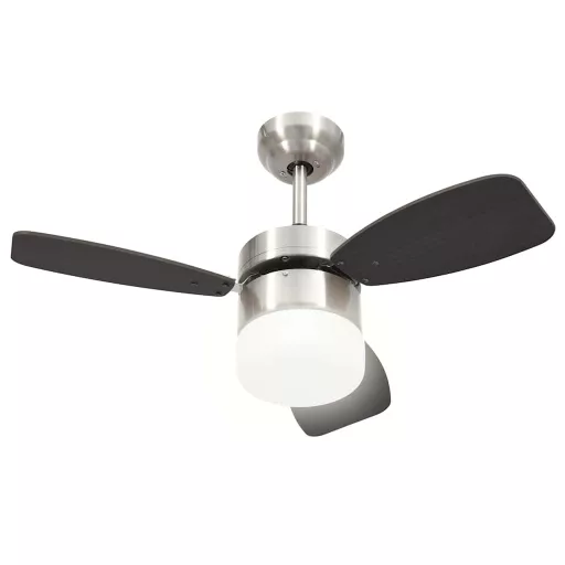 Sötétbarna mennyezeti ventilátor lámpával/távirányítóval 76 cm