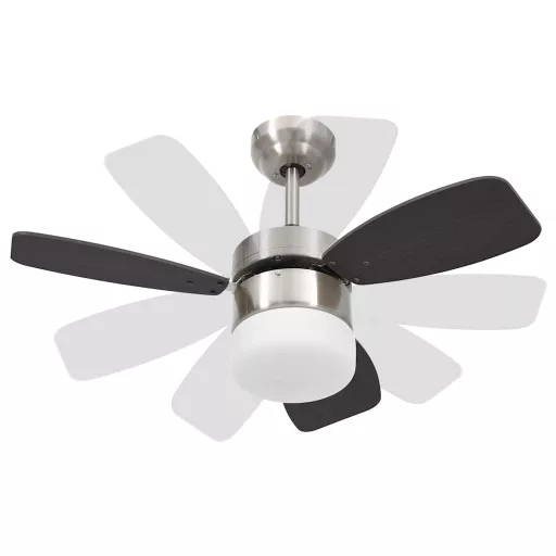 Sötétbarna mennyezeti ventilátor lámpával/távirányítóval 76 cm