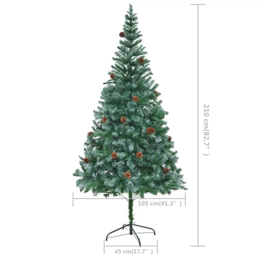 Műfenyő fenyőtobozokkal 210 cm