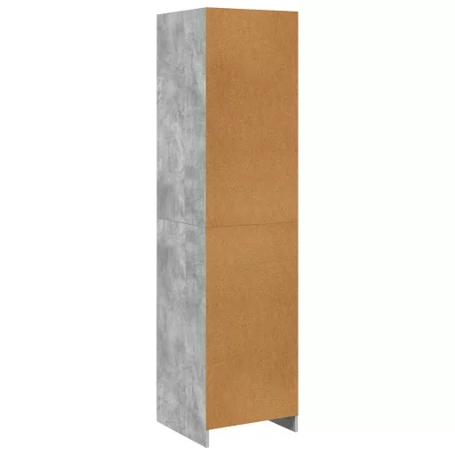 Betonszürke szerelt fa ruhásszekrény 50 x 50 x 200 cm