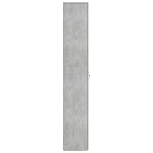 Betonszürke szerelt fa irodaszekrény 60 x 32 x 190 cm