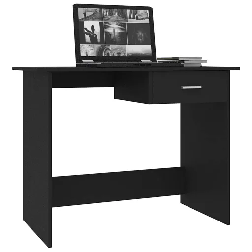 Fekete szerelt fa íróasztal 100 x 50 x 76 cm