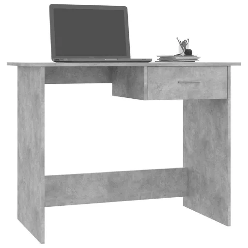 Betonszürke szerelt fa íróasztal 100 x 50 x 76 cm
