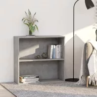   2 szintes betonszürke forgácslap könyvszekrény 80x30x76,5 cm