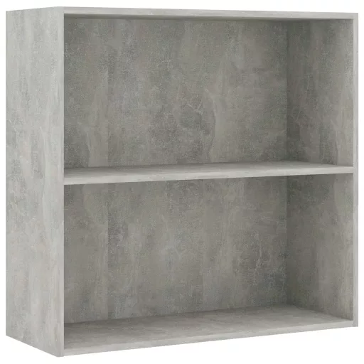 2 szintes betonszürke forgácslap könyvszekrény 80x30x76,5 cm