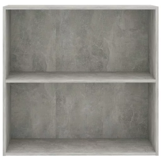 2 szintes betonszürke forgácslap könyvszekrény 80x30x76,5 cm