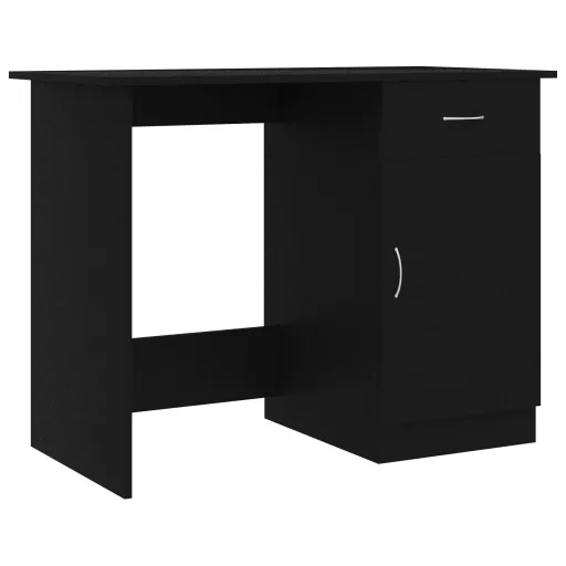 Fekete szerelt fa íróasztal 100 x 50 x 76 cm