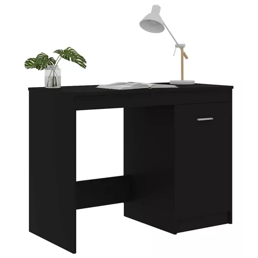 Fekete szerelt fa íróasztal 100 x 50 x 76 cm