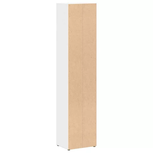 2 db fehér forgácslap CD-tartó szekrény 21 x 16 x 93,5 cm