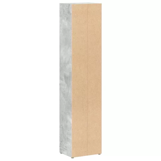 2 db betonszürke forgácslap CD-tartó szekrény 21 x 16 x 93,5 cm
