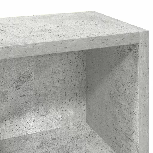 2 db betonszürke forgácslap CD-tartó szekrény 21 x 16 x 93,5 cm