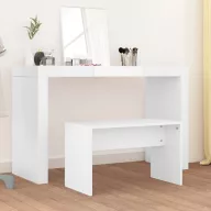 Fehér szerelt fa fésülködőszék 70 x 35 x 45 cm