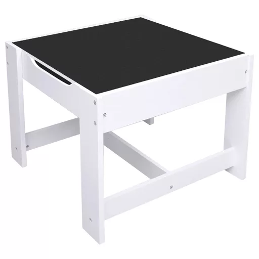 Fehér MDF gyerekasztal két székkel