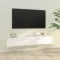 2 db fehér szerelt fa fali TV-szekrény 100 x 30 x 30 cm