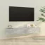 2 db betonszürke szerelt fa fali TV-szekrény 100 x 30 x 30 cm