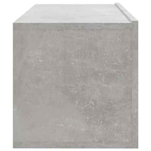 2 db betonszürke szerelt fa fali TV-szekrény 100 x 30 x 30 cm