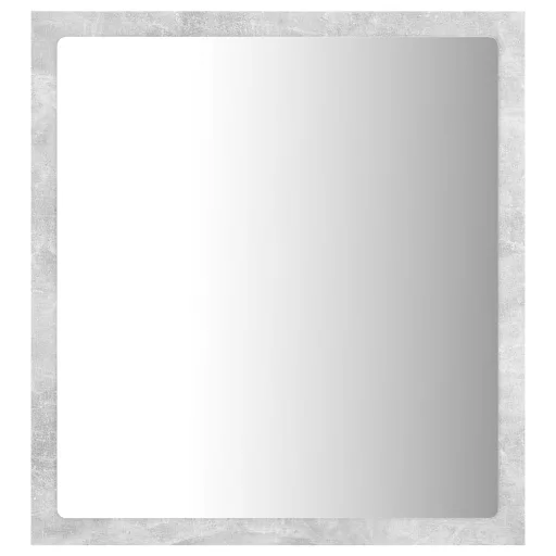Betonszürke akril LED-es fürdőszobatükör 40x8,5x37 cm