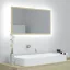 Sonoma-tölgy akril LED-es fürdőszobai tükör 80x8,5x37 cm
