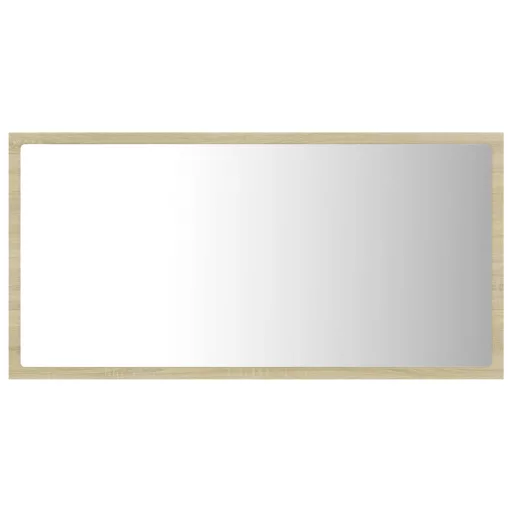Sonoma-tölgy akril LED-es fürdőszobai tükör 80x8,5x37 cm