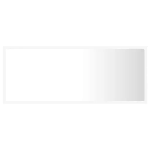Fehér akril LED-es fürdőszobai tükör 100x8,5x37 cm