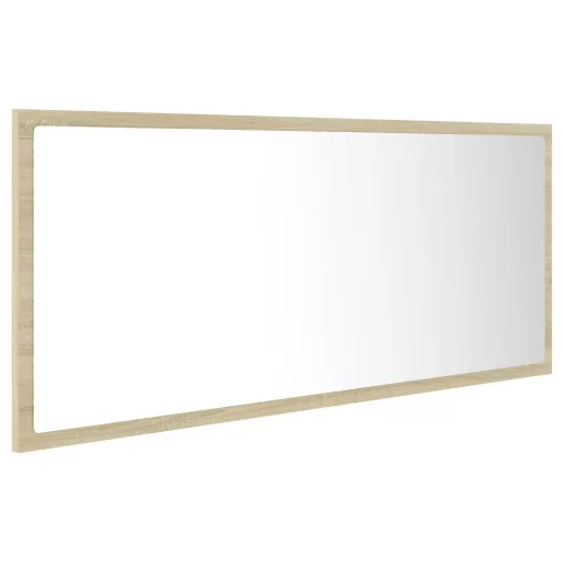 Sonoma tölgy akril LED-es fürdőszobai tükör 100x8,5x37 cm