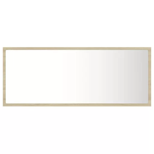 Sonoma tölgy akril LED-es fürdőszobai tükör 100x8,5x37 cm