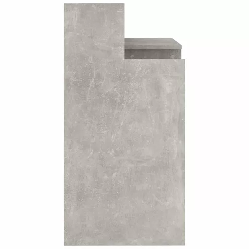 Betonszürke szerelt fa íróasztal LED-ekkel 97 x 45 x 90 cm