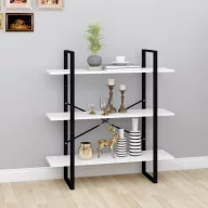 Fehér forgácslap könyvszekrény 100 x 30 x 105 cm