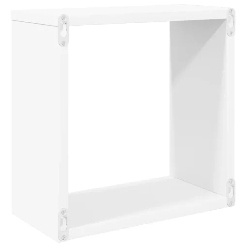 2 db fehér fali kockapolc 30 x 15 x 30 cm