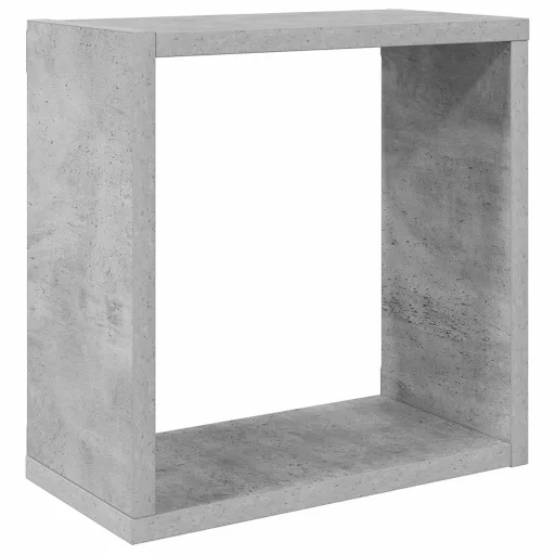 6 db betonszürke fali kockapolc 30 x 15 x 30 cm