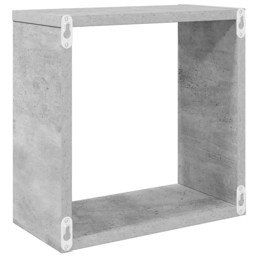 6 db betonszürke fali kockapolc 30 x 15 x 30 cm