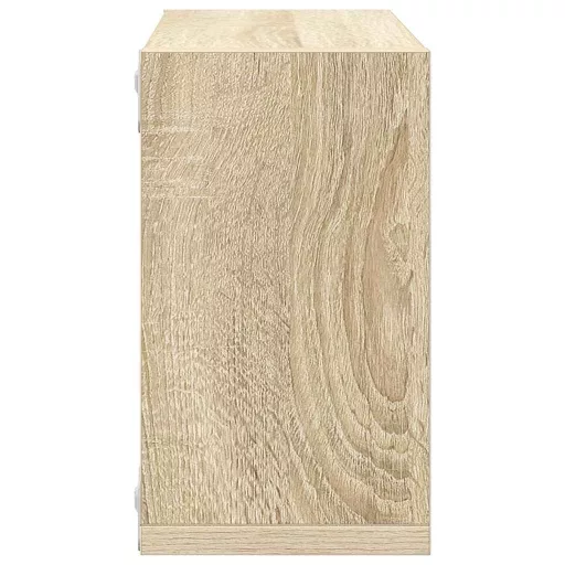 4 db sonoma tölgy színű szerelt fa fali kockapolc 26x15x26 cm