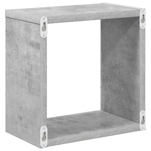 4 db betonszürke fali kockapolc 26 x 15 x 26 cm