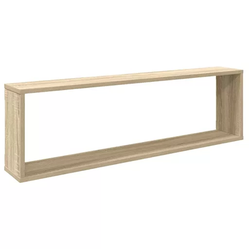 2 db sonoma tölgy színű szerelt fa fali polc 100 x 15 x 30 cm