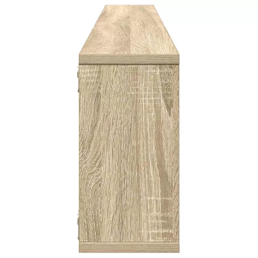 2 db sonoma tölgy színű szerelt fa fali polc 100 x 15 x 30 cm