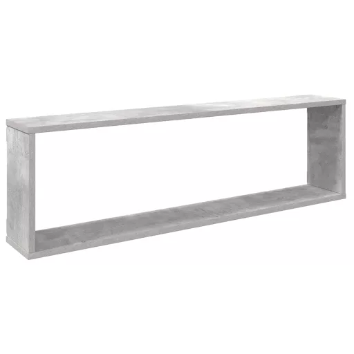 2 db betonszürke szerelt fa fali polc 100 x 15 x 30 cm
