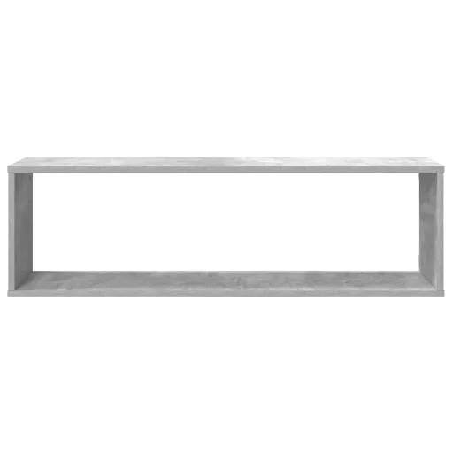 2 db betonszürke szerelt fa fali polc 100 x 15 x 30 cm