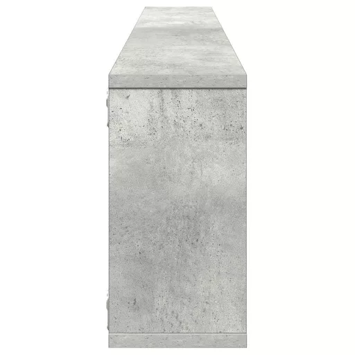 2 db betonszürke szerelt fa fali polc 100 x 15 x 30 cm