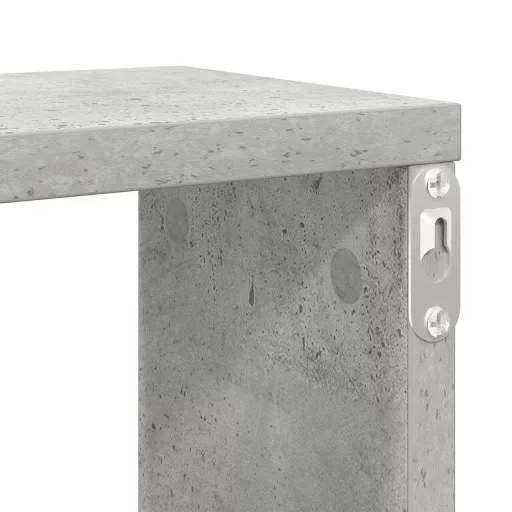 2 db betonszürke szerelt fa fali polc 100 x 15 x 30 cm