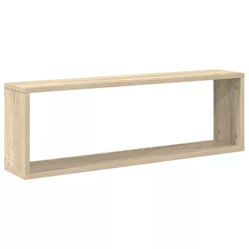 2 db sonoma tölgy színű szerelt fa fali polc 80 x 15 x 26,5 cm